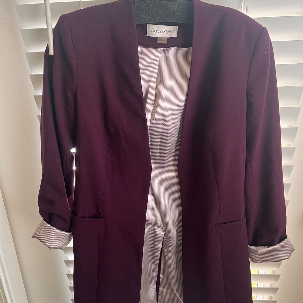 Calvin Klein Women's Deep Purple Blazer